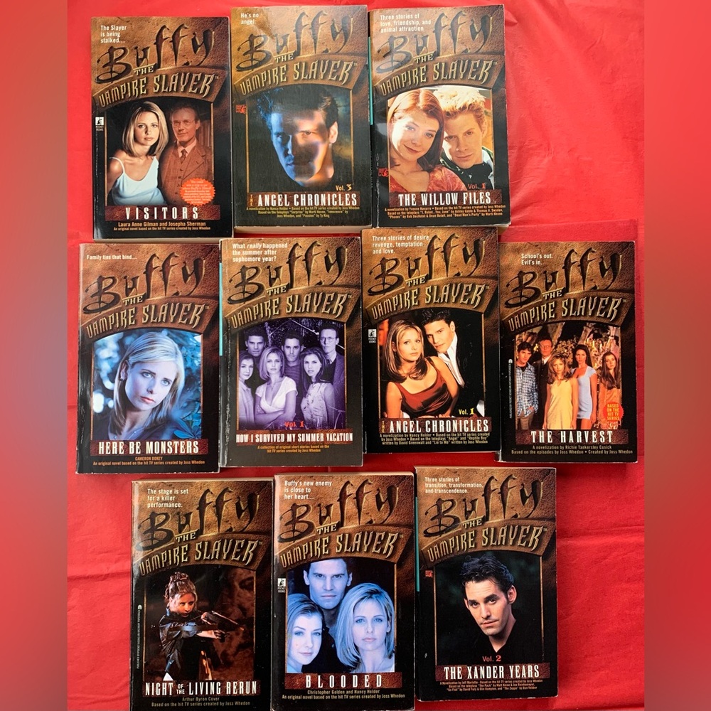 Buffy the Vampire Slayer Tv Series Paperback Book Novels Bundle Lot of 10